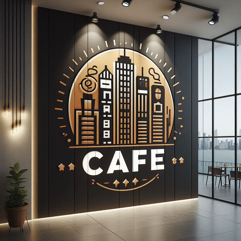 Logo và biển hịu cafe